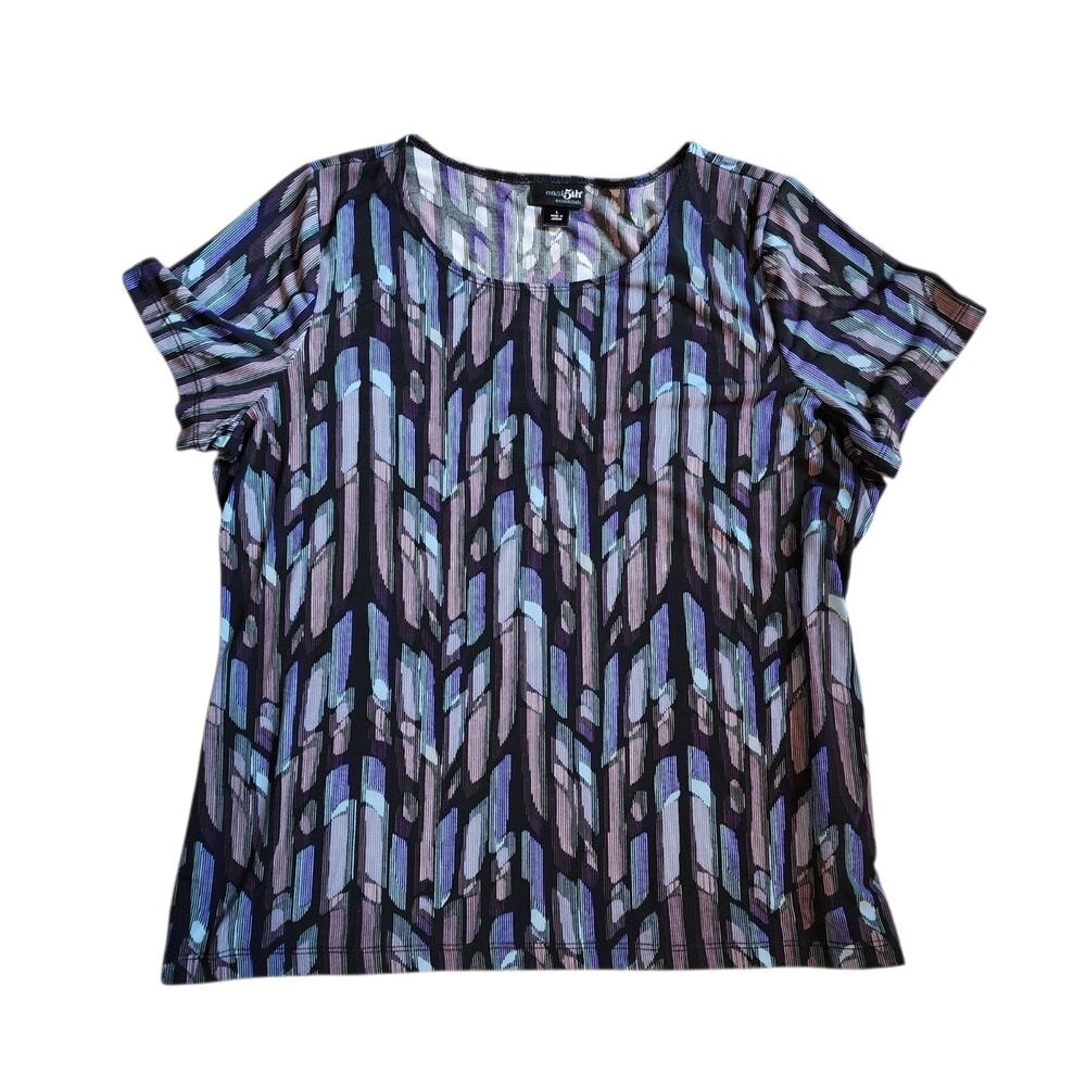 East 5th Multicolor Geometric Blouse